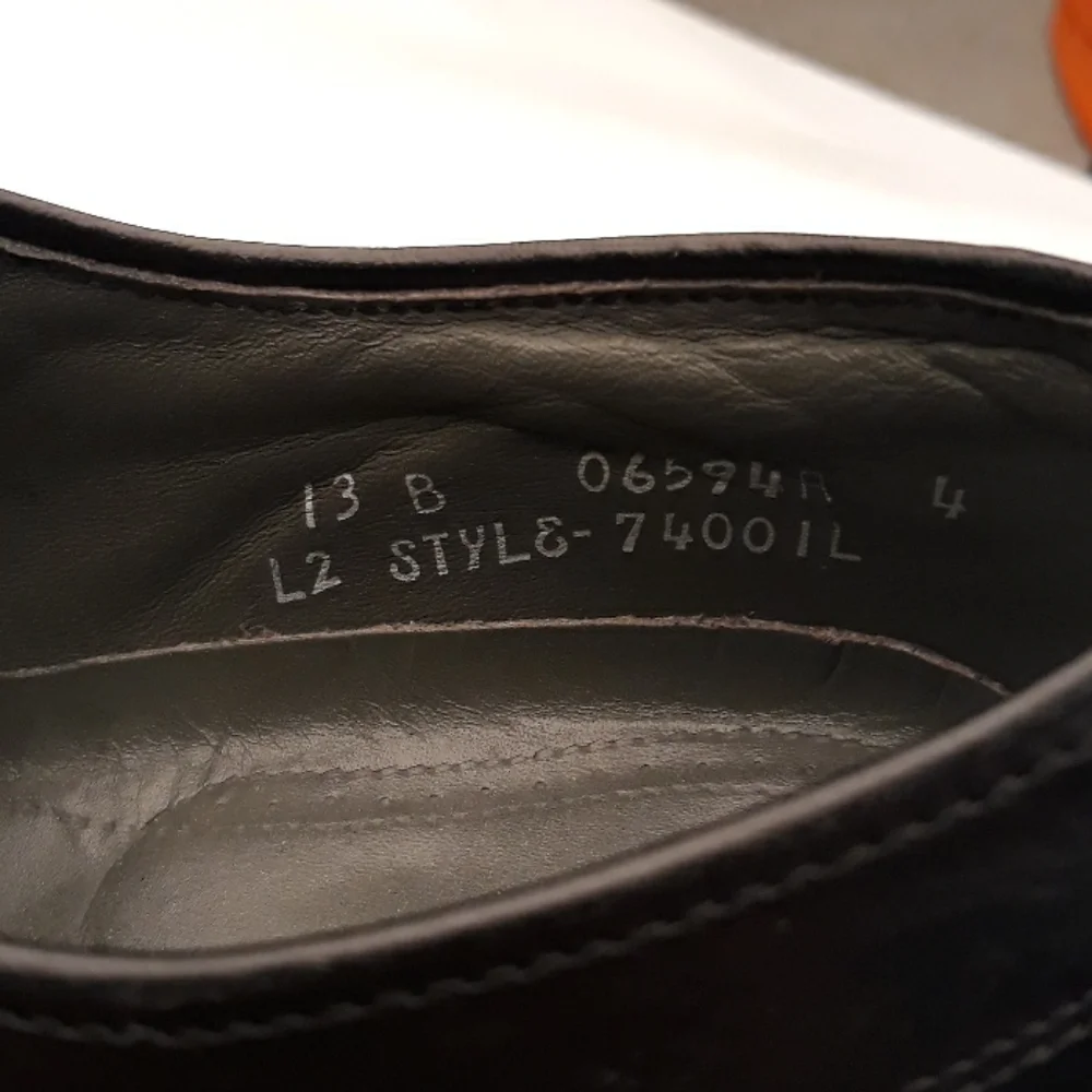 FOOTJOY‎ Classics Black Leather Lace Up Cap Toe 13 B Mens Dress Shoes